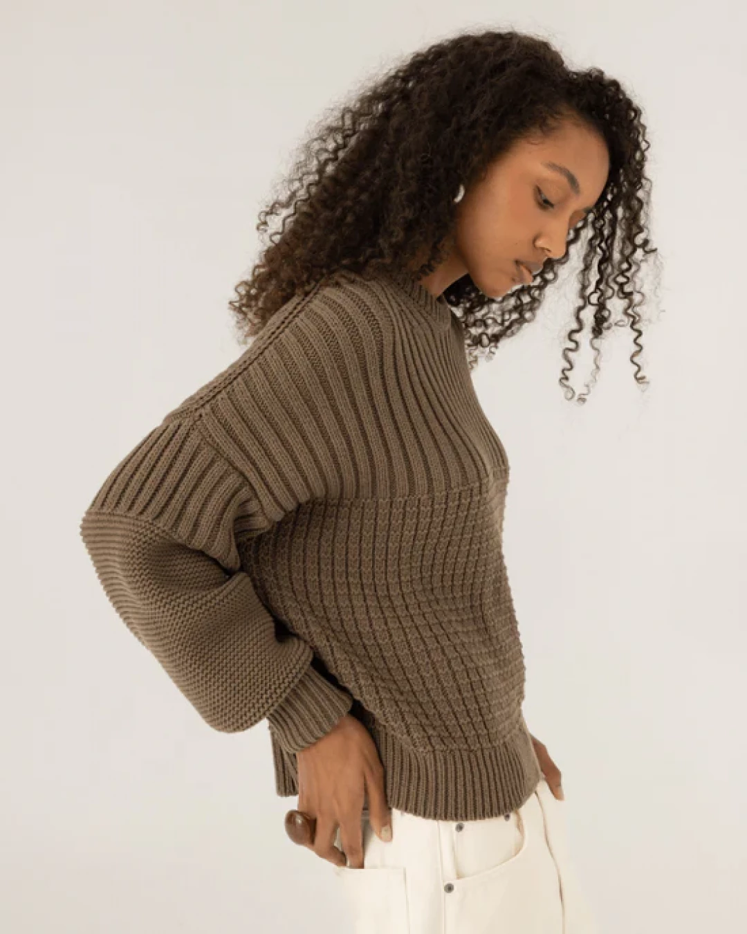 Delčia Cotton Sweater by The Knotty Ones on curated-crowd.com