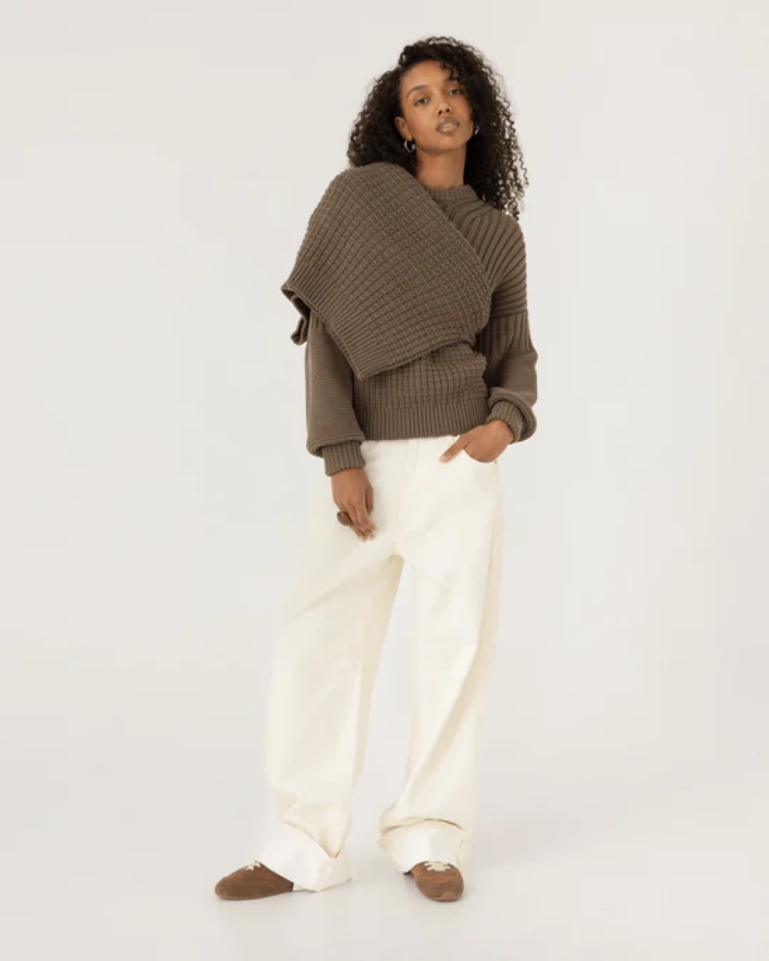 Delčia Cotton Sweater by The Knotty Ones on curated-crowd.com