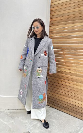 Hand In Hand Tweed Coat by Artwear Gallery on curated-crowd.com