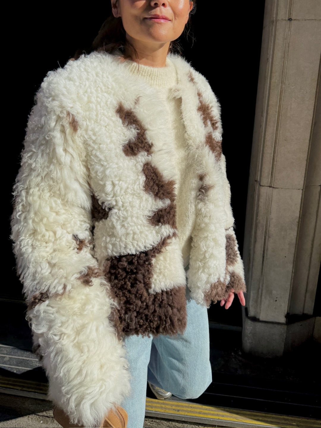 Melisma Shearling Jacket by  on curated-crowd.com