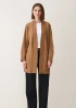 Textured Chevron Cardigan in Harvest Brown by LOOP Cashmere on curated-crowd.com