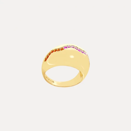 Perfect Curve Ring in Pink by BOULO on curated-crowd.com