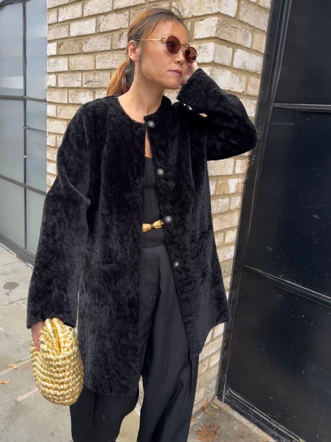 Vivage Shearling Coat by Curated Crowd Collective on curated-crowd.com