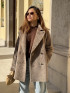 Harmony Shearling Coat in Light Brown by Curated Crowd Collective on curated-crowd.com