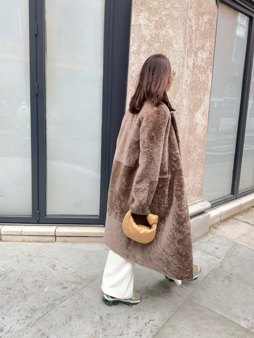 Serenade Shearling Coat in Light Brown by Curated Crowd Collective on curated-crowd.com