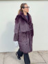 Melody Shearling Coat in Plum Red by Curated Crowd Collective on curated-crowd.com