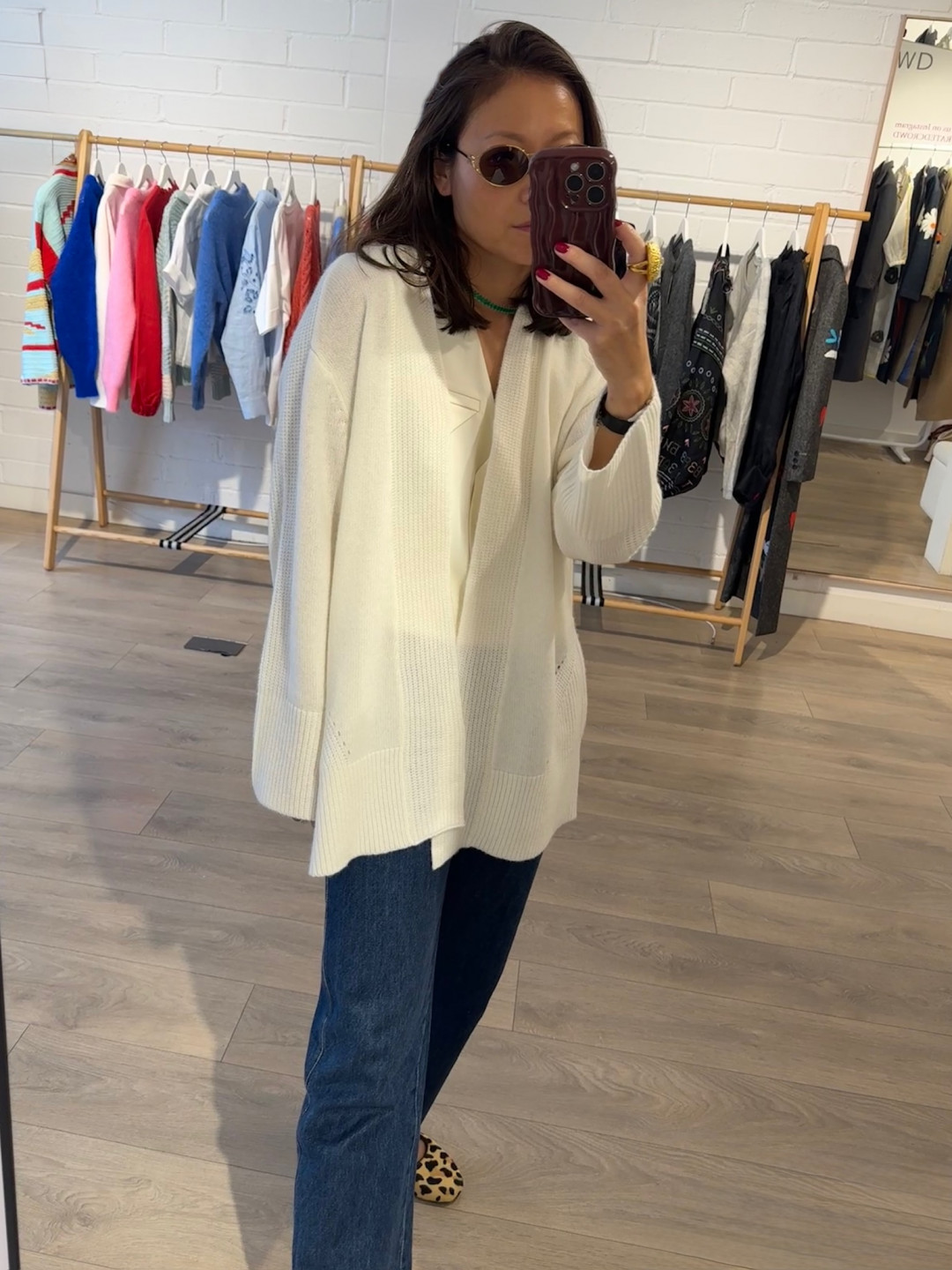 Ribbed Detail Edge To Edge Cardigan by LOOP Cashmere on curated-crowd.com