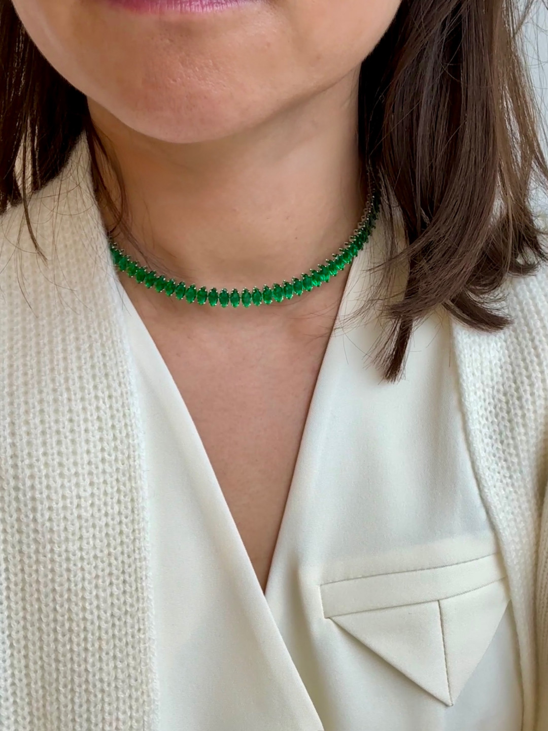 Resurrection Green Choker by Curated Crowd Collective on curated-crowd.com
