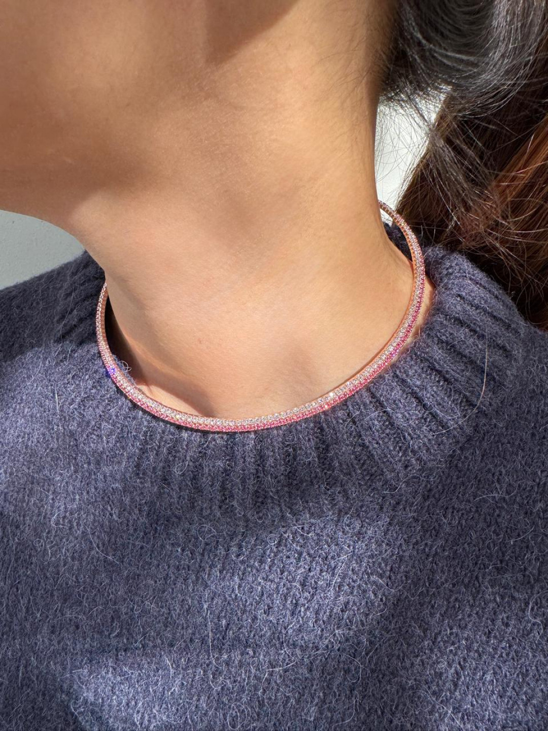 Obsidian Shadows Gold/Pink Choker by Curated Crowd Collective on curated-crowd.com