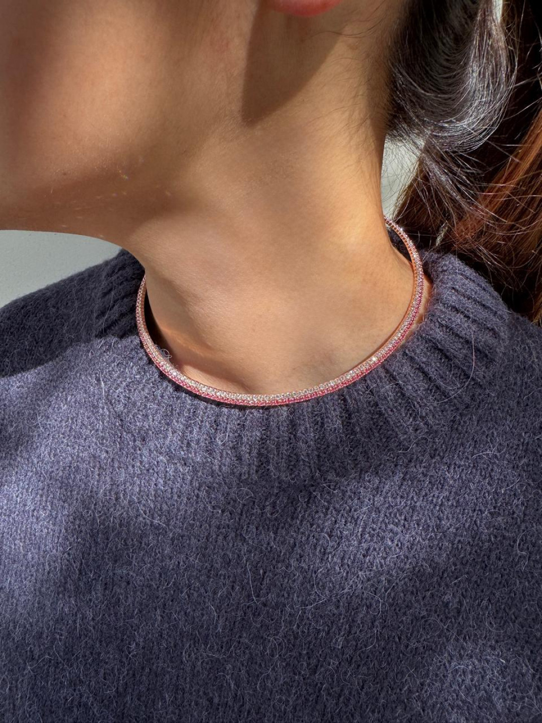 Obsidian Shadows Gold/Pink Choker by Curated Crowd Collective on curated-crowd.com