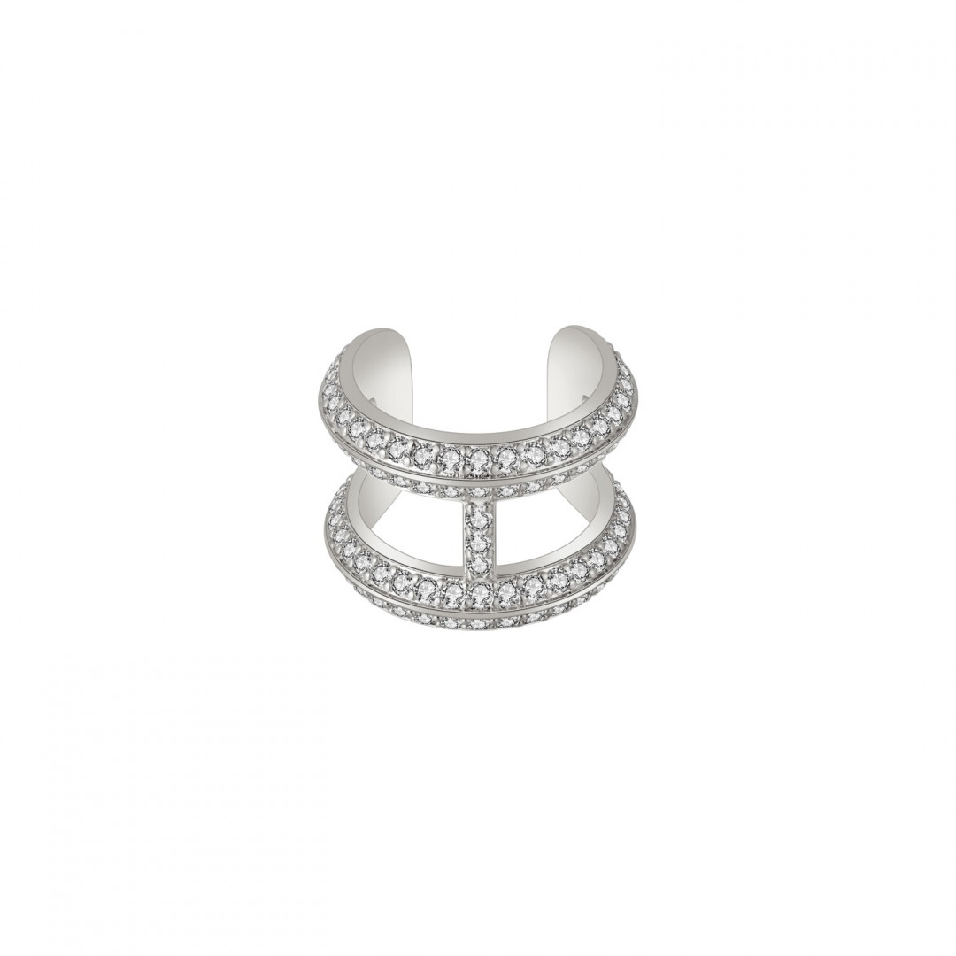 Pave Beverly Ring in Silver by Emili on curated-crowd.com