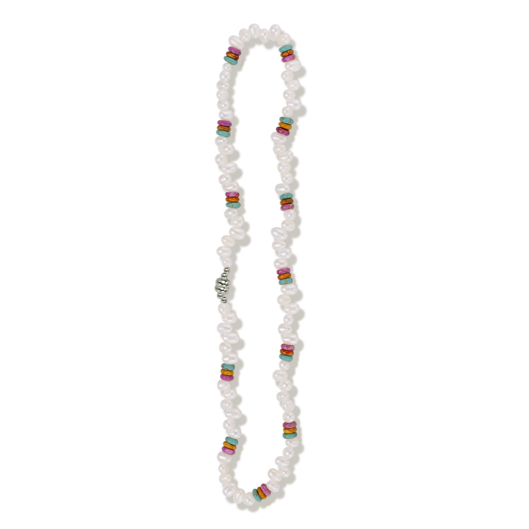 Dahlia Necklace with Multicolour Beads by Emili on curated-crowd.com