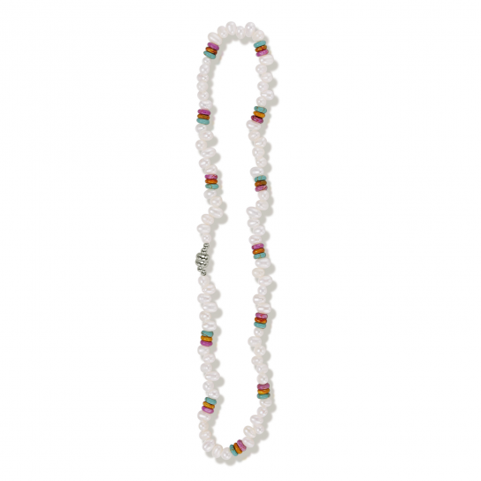 Dahlia Necklace with Multicolour Beads by Emili on curated-crowd.com