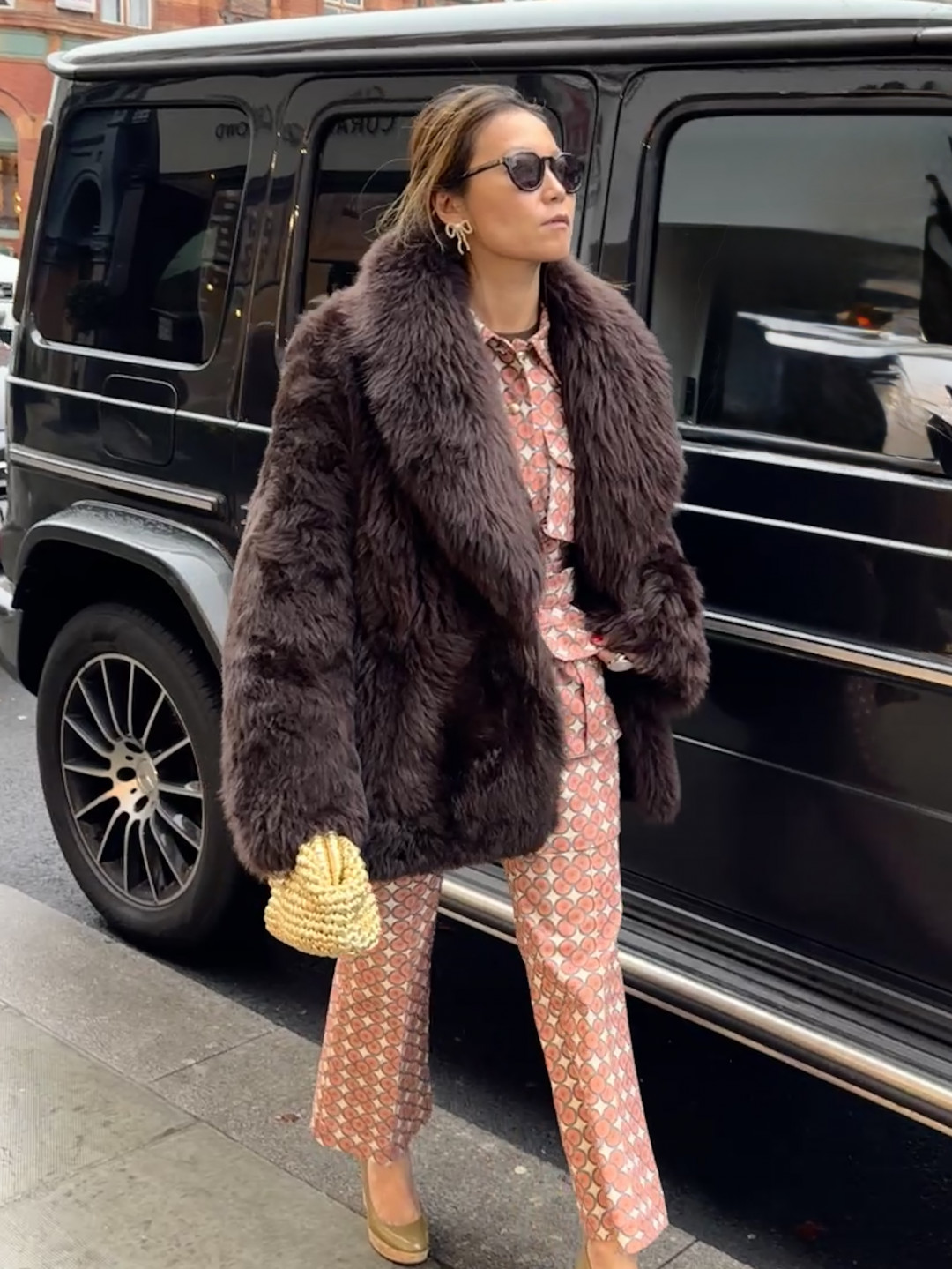 Cindy Shearling Coat in Brown by Curated Crowd Collective on curated-crowd.com