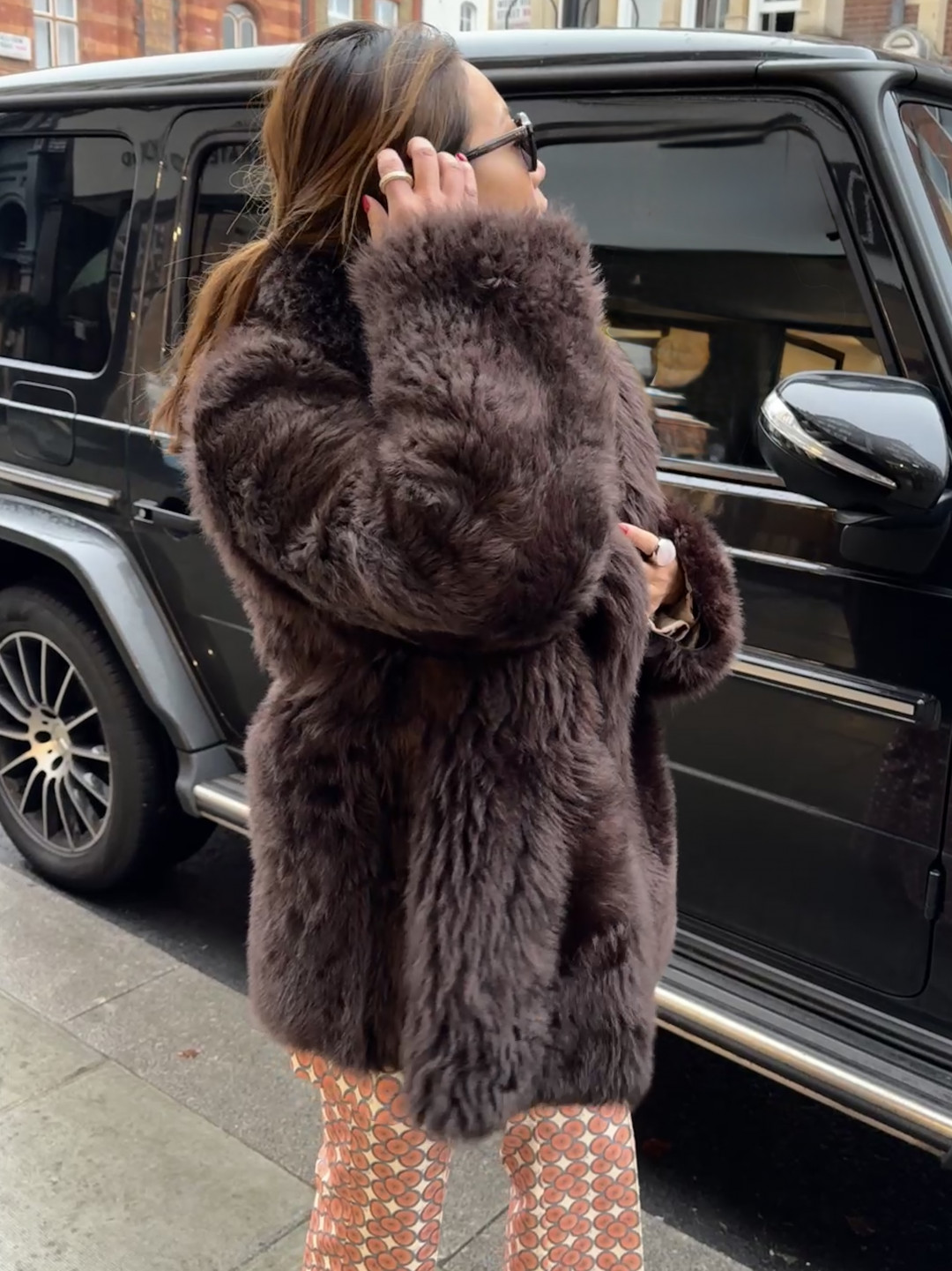 Cindy Shearling Coat in Brown by Curated Crowd Collective on curated-crowd.com