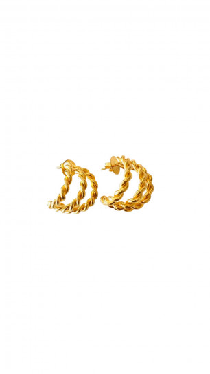 Triple Ropetwist Earhoops by Tay Jewellery on curated-crowd.com