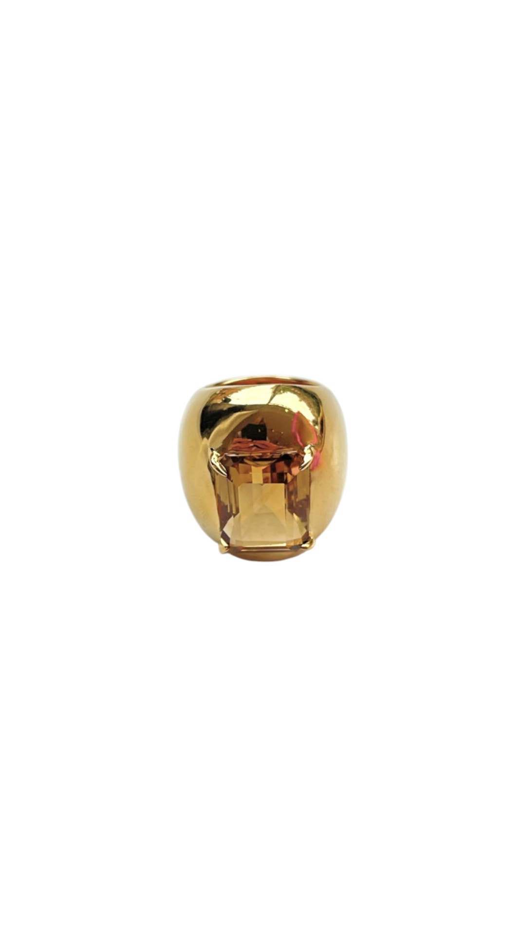 Citrine Set Polished Bombe Ring by Tay Jewellery on curated-crowd.com