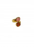 Pink and Peach Chalcedony Set Athena Ring by Tay Jewellery on curated-crowd.com