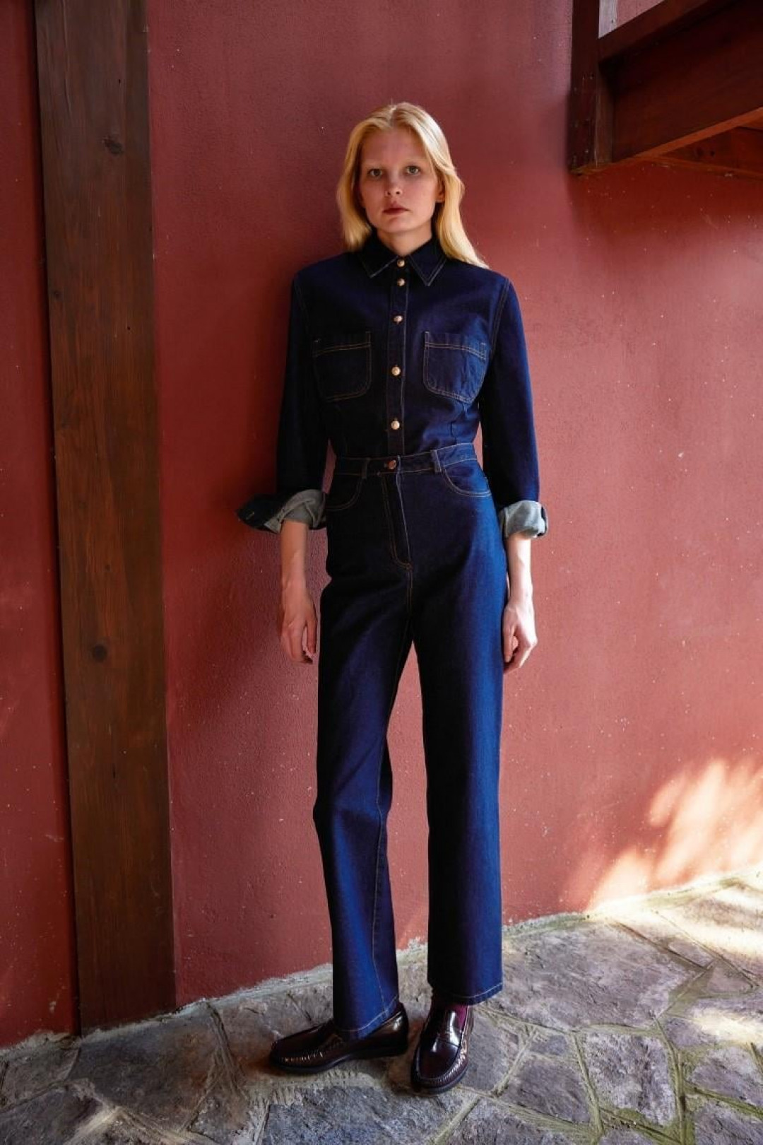 The Feminine Denim Shirt by Sorbé on curated-crowd.com