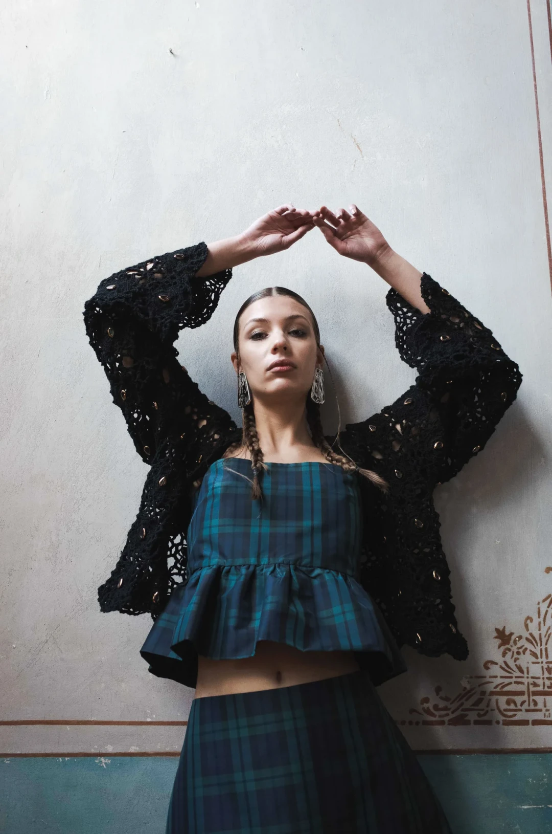 Mayra Cardigan Black With Vintage Crystals by Jessica K on curated-crowd.com