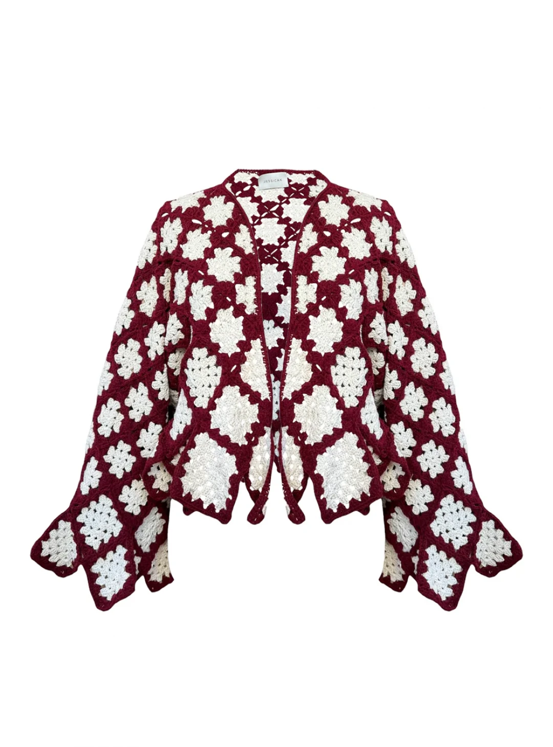 Rosa Cardigan Burgundy by Jessica K on curated-crowd.com