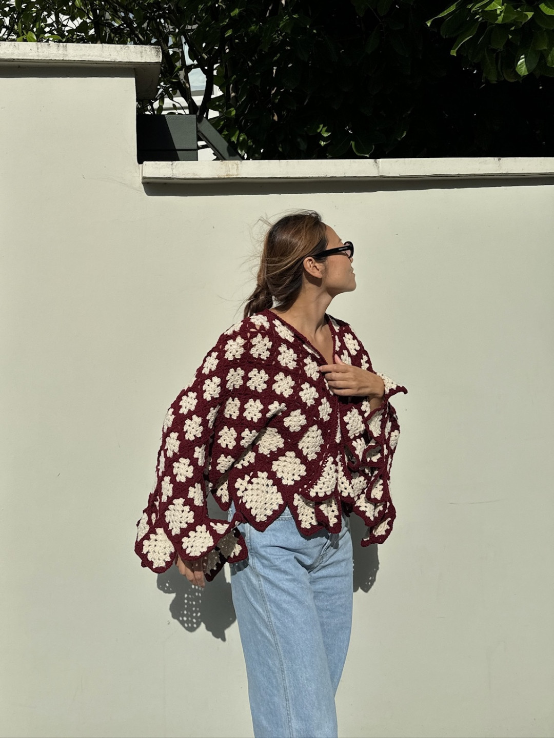 Rosa Cardigan Burgundy by Jessica K on curated-crowd.com