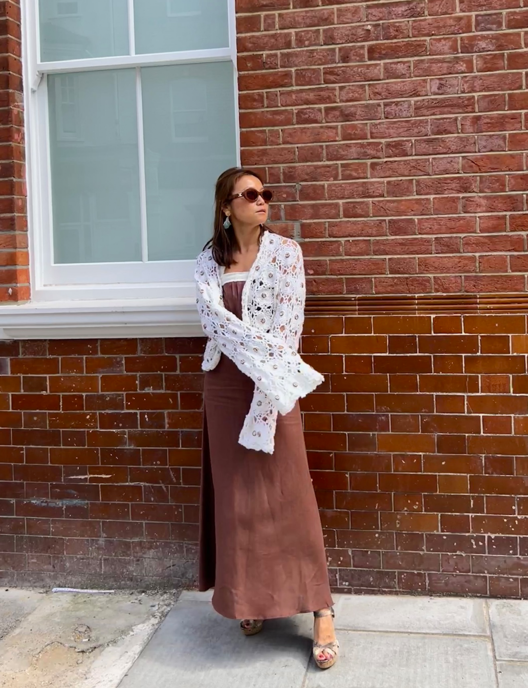 Mayra Cardigan White With Vintage Crystals by Jessica K on curated-crowd.com