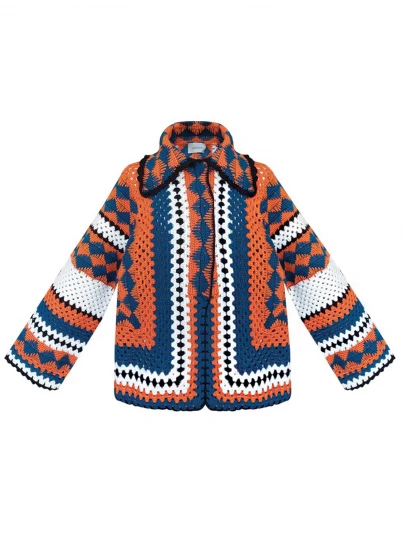 Talulah Jacket Petrol/Orange by Jessica K on curated-crowd.com