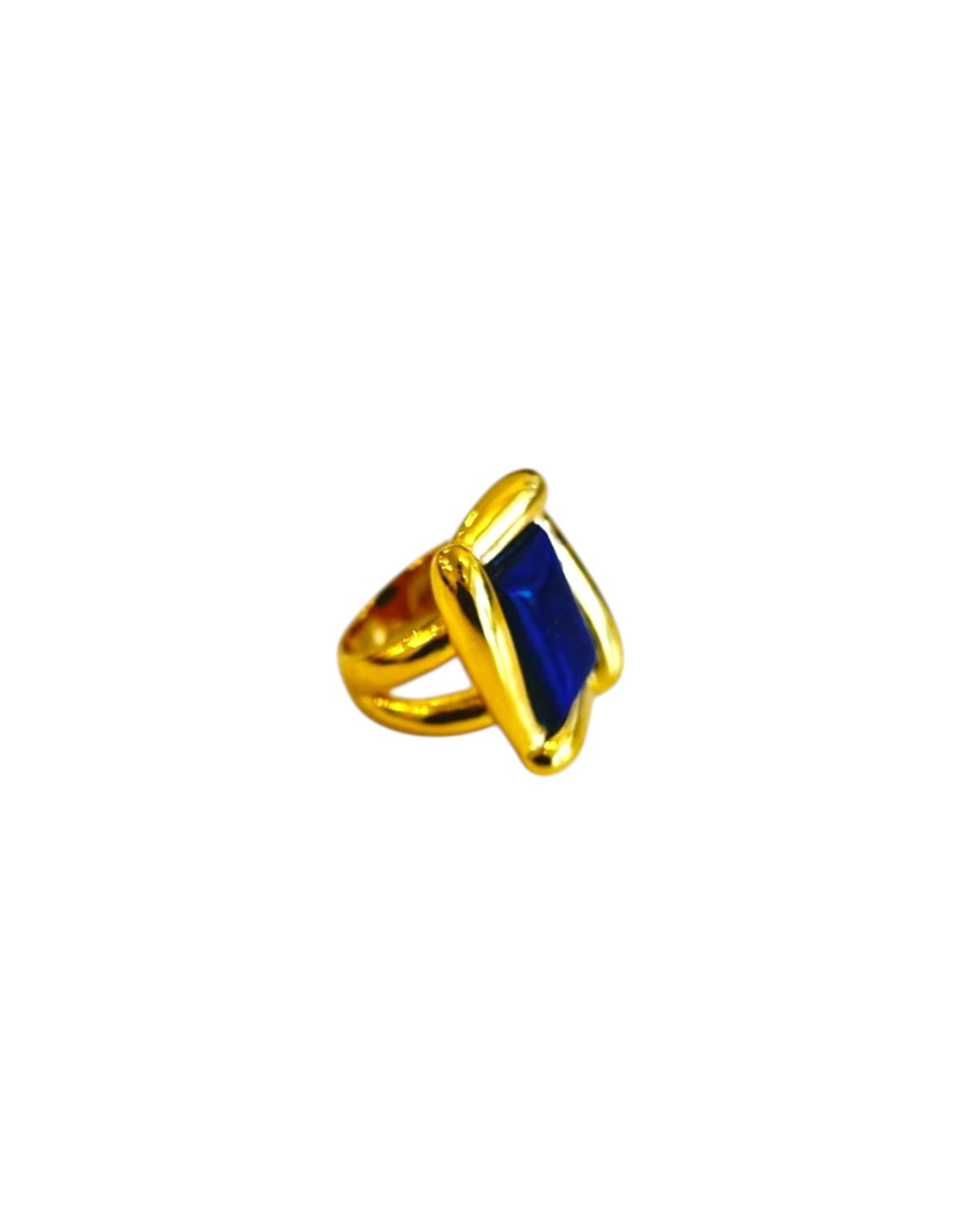 Lapis Set Oblong Wrapover Bezel Ring by Tay Jewellery on curated-crowd.com