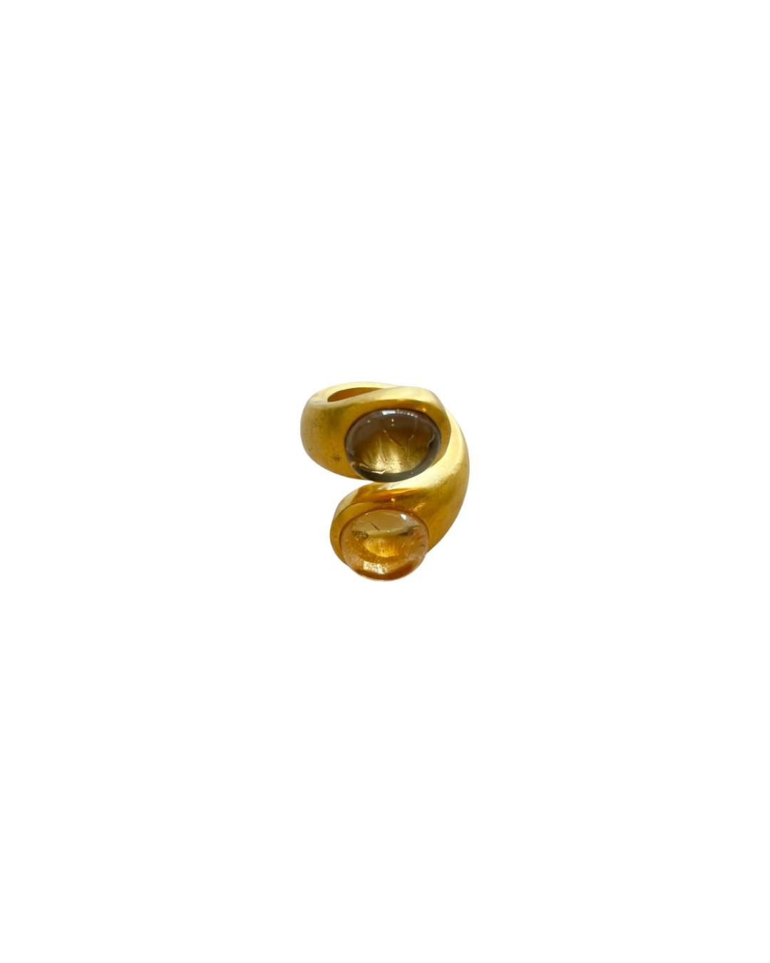 Citrine and Smokey Quartz Athena Ring by Tay Jewellery on curated-crowd.com