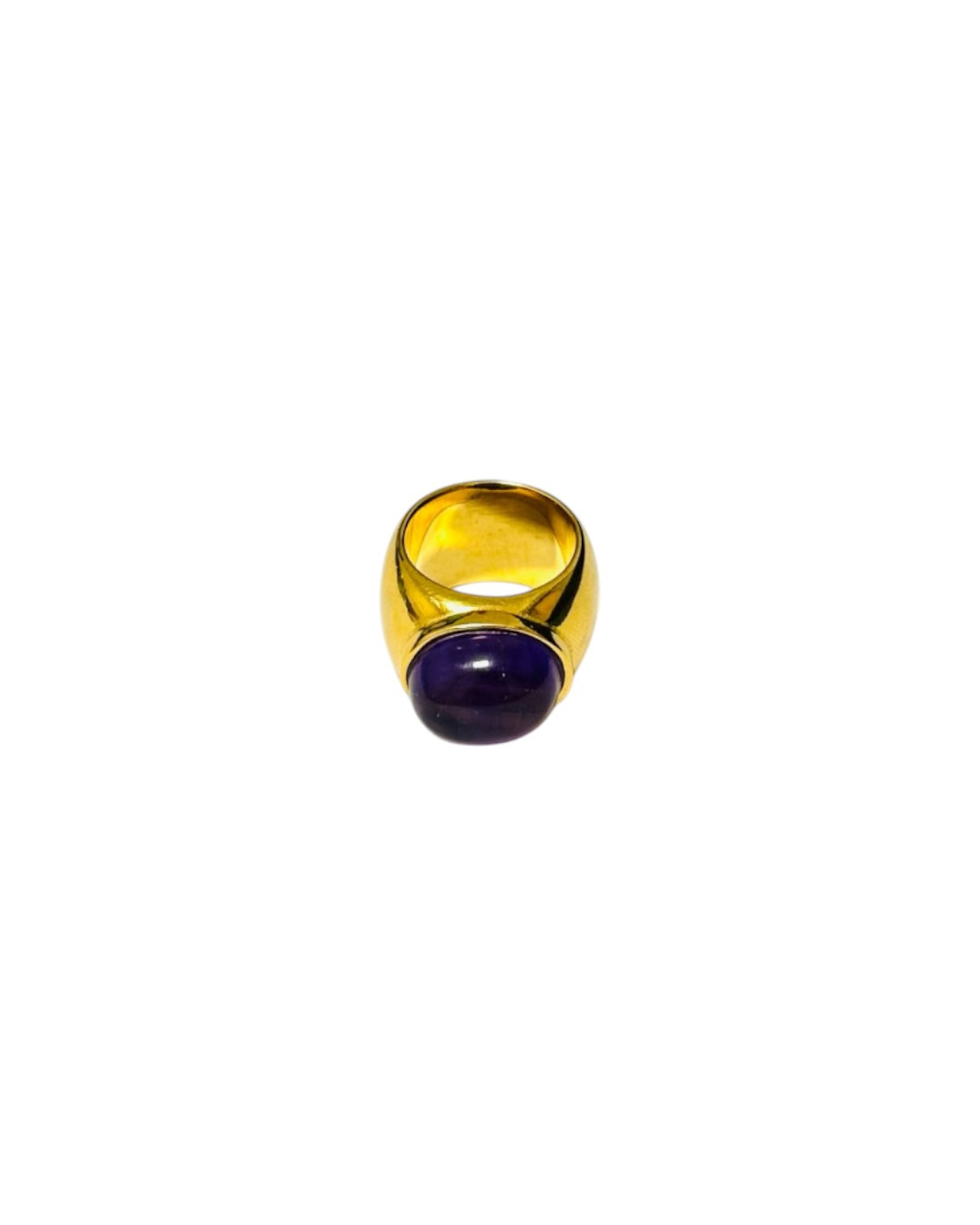 Cabochon Tube Ring Purple by Tay Jewellery on curated-crowd.com