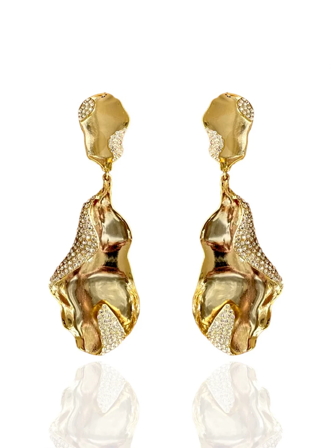 Ursula Earrings Gold by Jessica K on curated-crowd.com