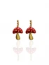Trumpet Earrings Red by Jessica K on curated-crowd.com