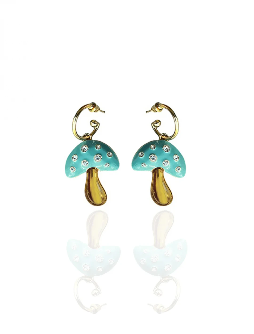 Trumpet Earrings Aqua by Jessica K on curated-crowd.com
