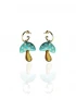 Trumpet Earrings Aqua by Jessica K on curated-crowd.com