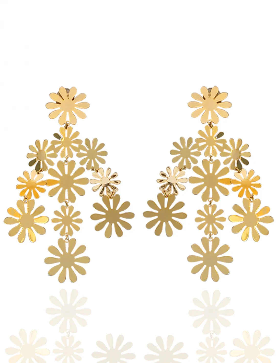 Dinner Date Marguerite Earrings Gold by Jessica K on curated-crowd.com