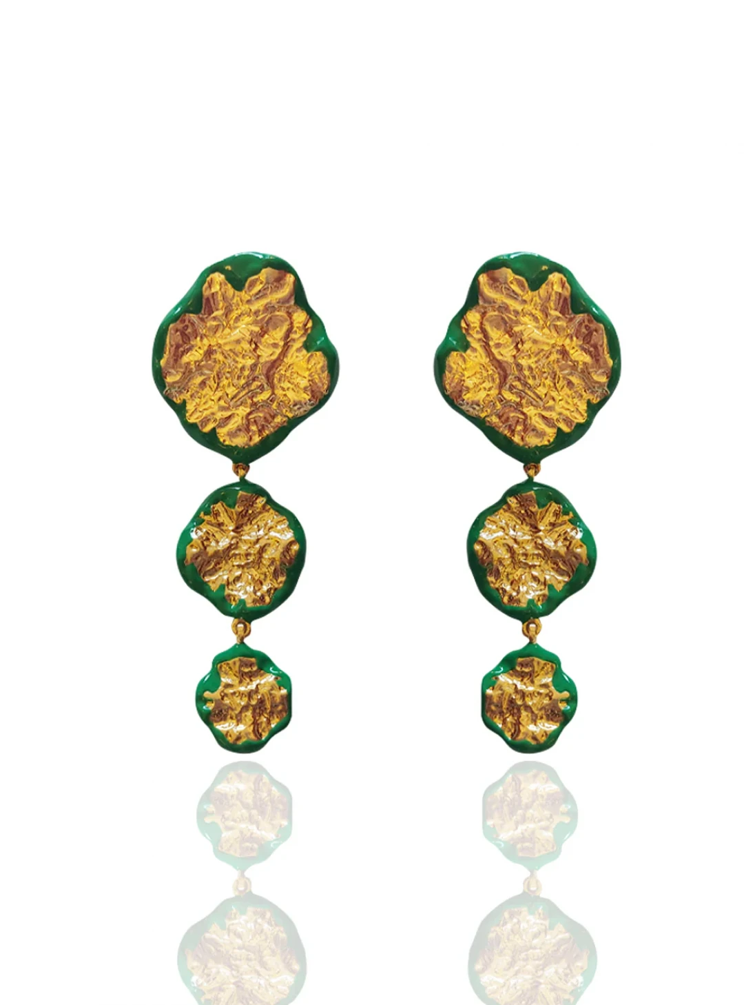 Nia Earrings Green by Jessica K on curated-crowd.com