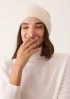 Brushed Cashmere Hat in Porcelain by LOOP Cashmere on curated-crowd.com