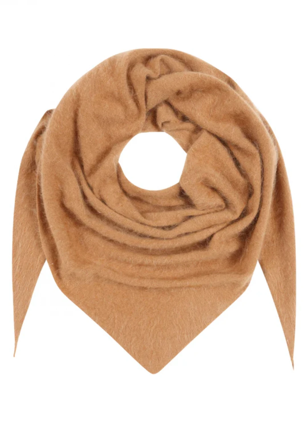 Cashmere Triangle Scarf in Earth Brown by LOOP Cashmere on curated-crowd.com