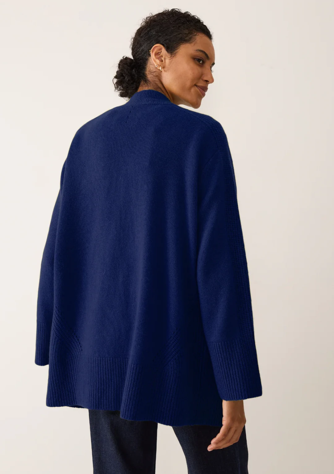 Ribbed Detail Edge To Edge Cardigan by LOOP Cashmere on curated-crowd.com