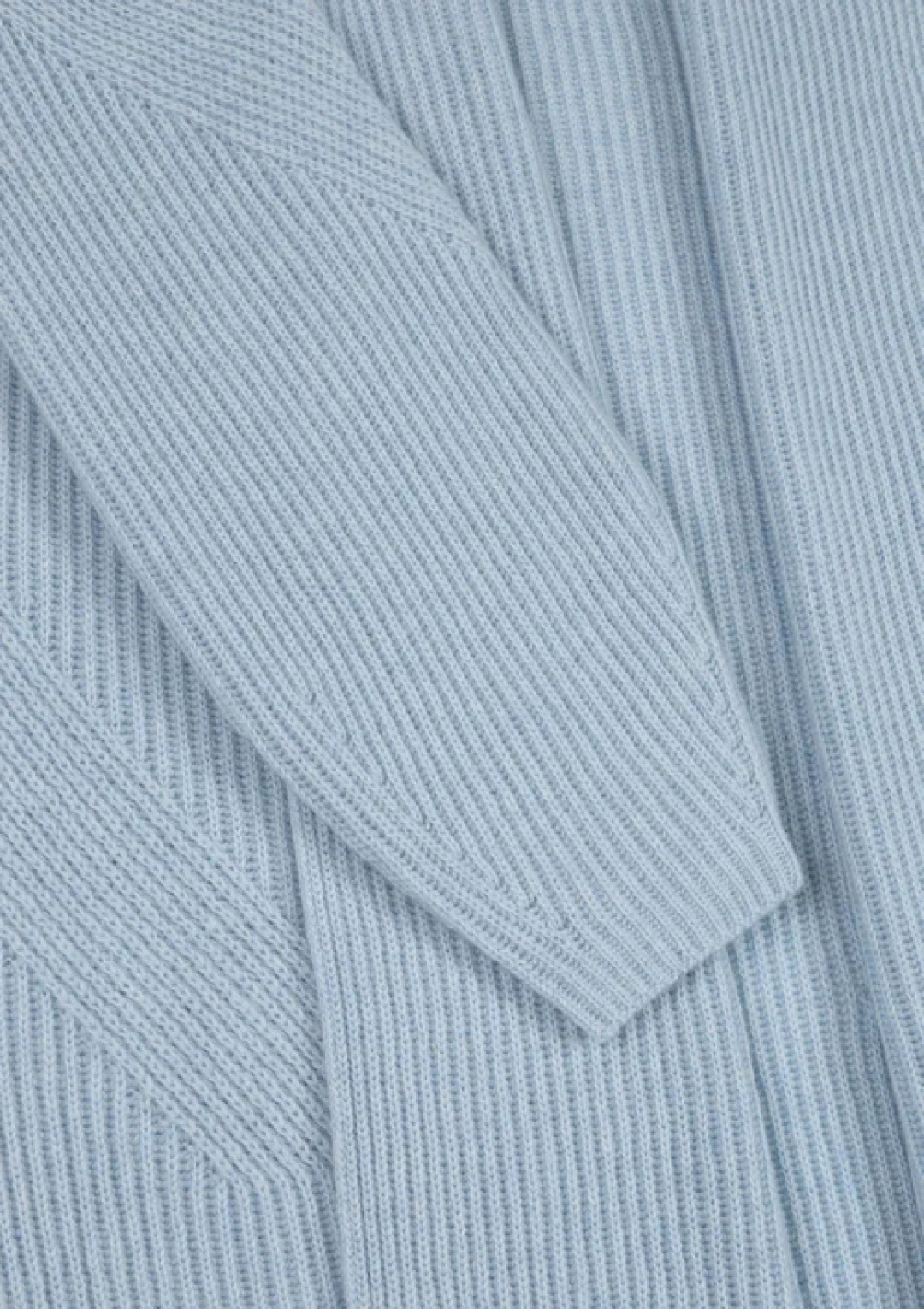 Ribbed Cashmere Coatigan in Skyway Blue by LOOP Cashmere on curated-crowd.com