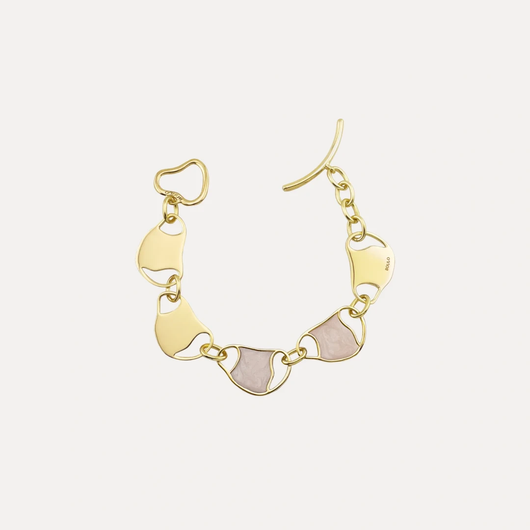 Camille Duo Bracelet in Mother of Pearl and Black by BOULO on curated-crowd.com