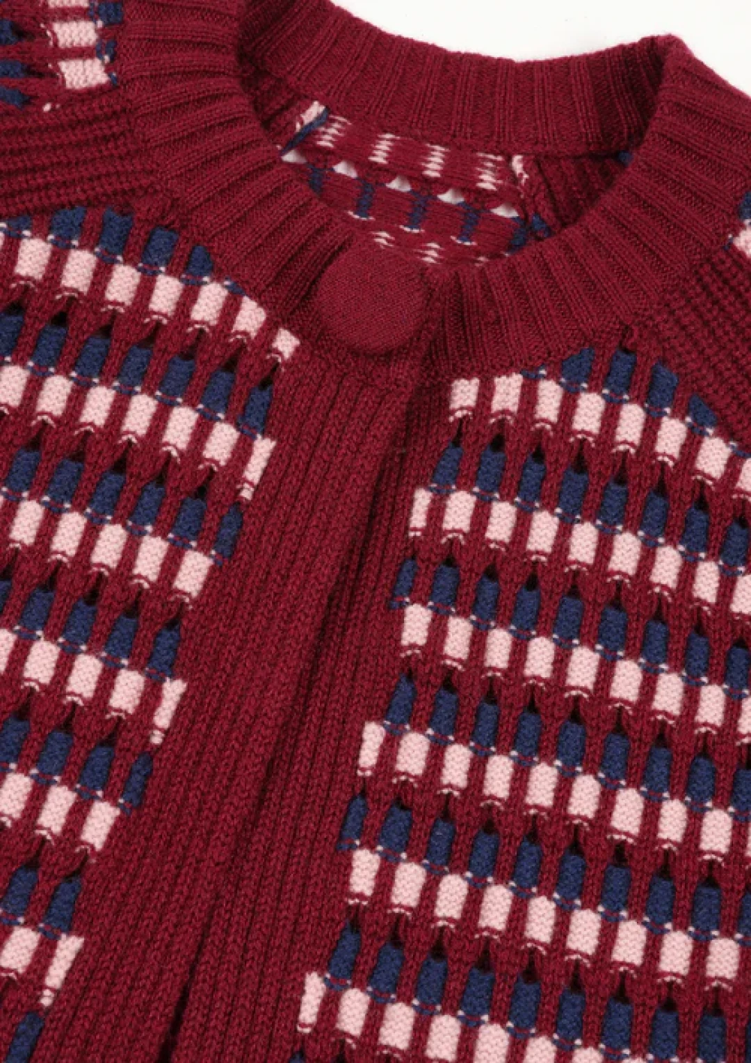 Textured Coat in Clay, Celestial and Barolo Red by LOOP Cashmere on curated-crowd.com