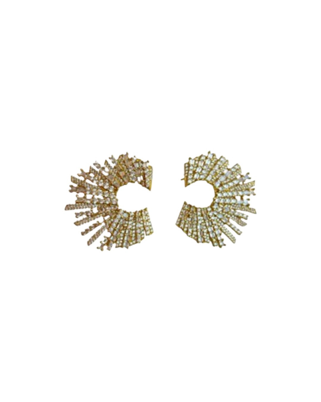 Starstruck Earrings Gold and White by Talita London on curated-crowd.com
