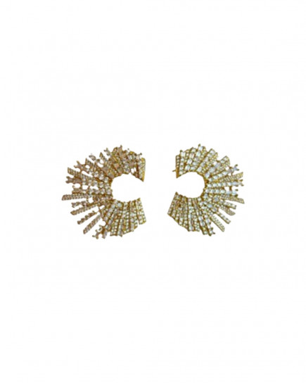 Starstrucks Gold/White Earrings by Talita on curated-crowd.com