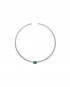 Midnight Choker Silver and White by Talita London on curated-crowd.com