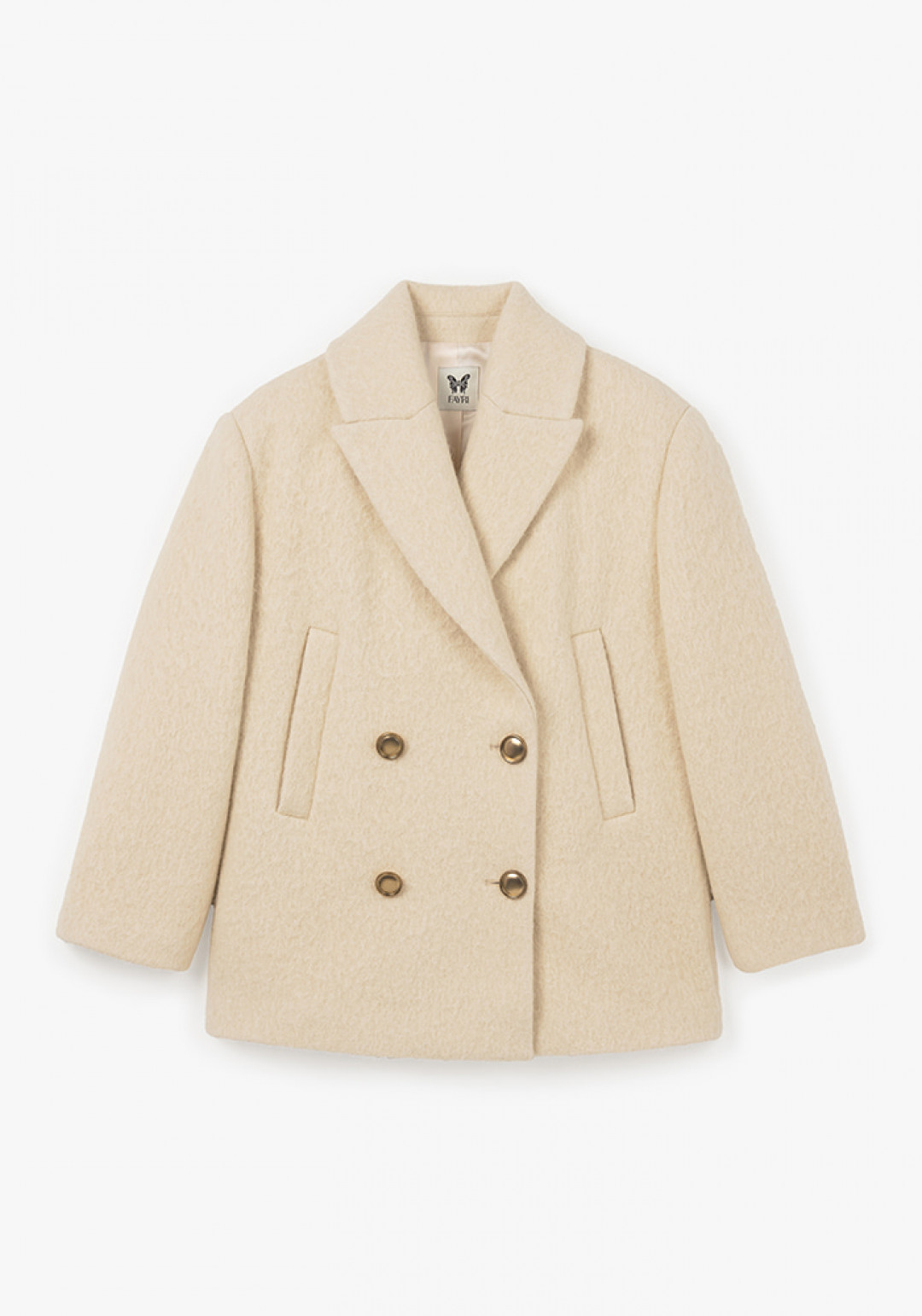 Jude Alpaca Wool Peacoat by FAYRI on curated-crowd.com