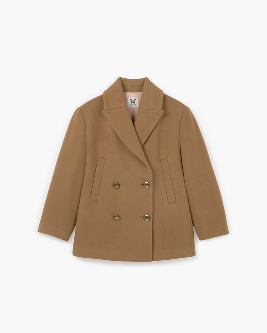 Jude Alpaca Wool Peacoat by FAYRI on curated-crowd.com