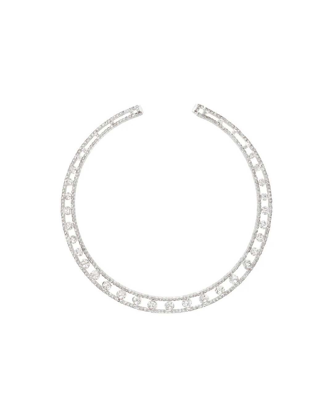 Legacy Choker Silver and White by Talita London on curated-crowd.com