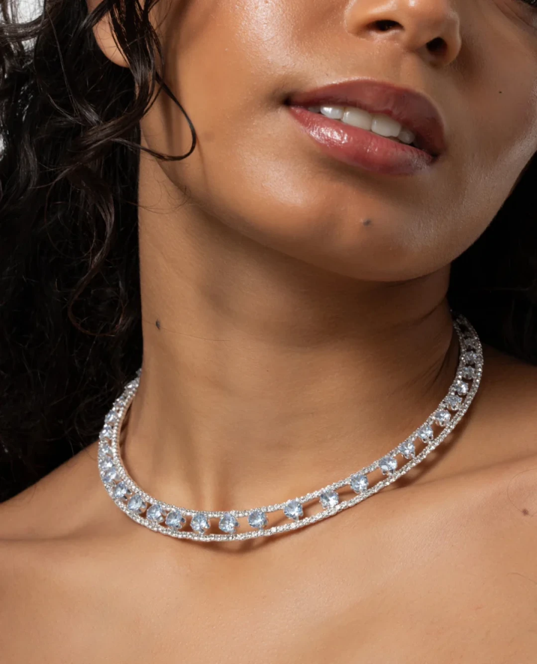 Legacy Choker Silver and White by Talita London on curated-crowd.com